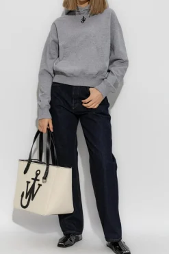 JW Anderson GRANATOWY Jeansy z logo