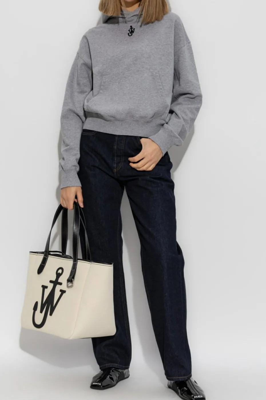 JW Anderson SZARY Bluza z logo