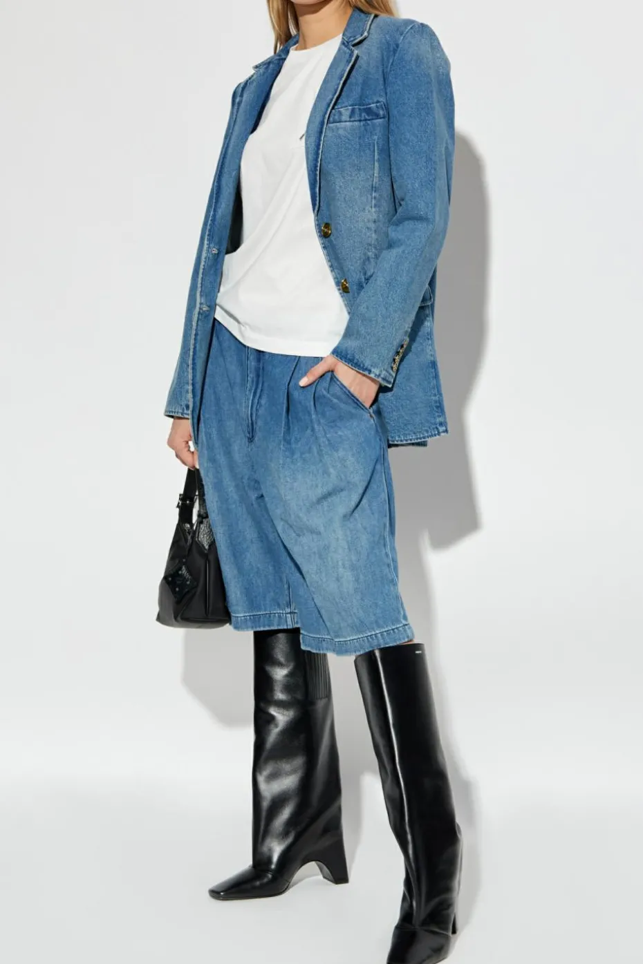 Kenzo BIAŁY T-shirt z kieszenią