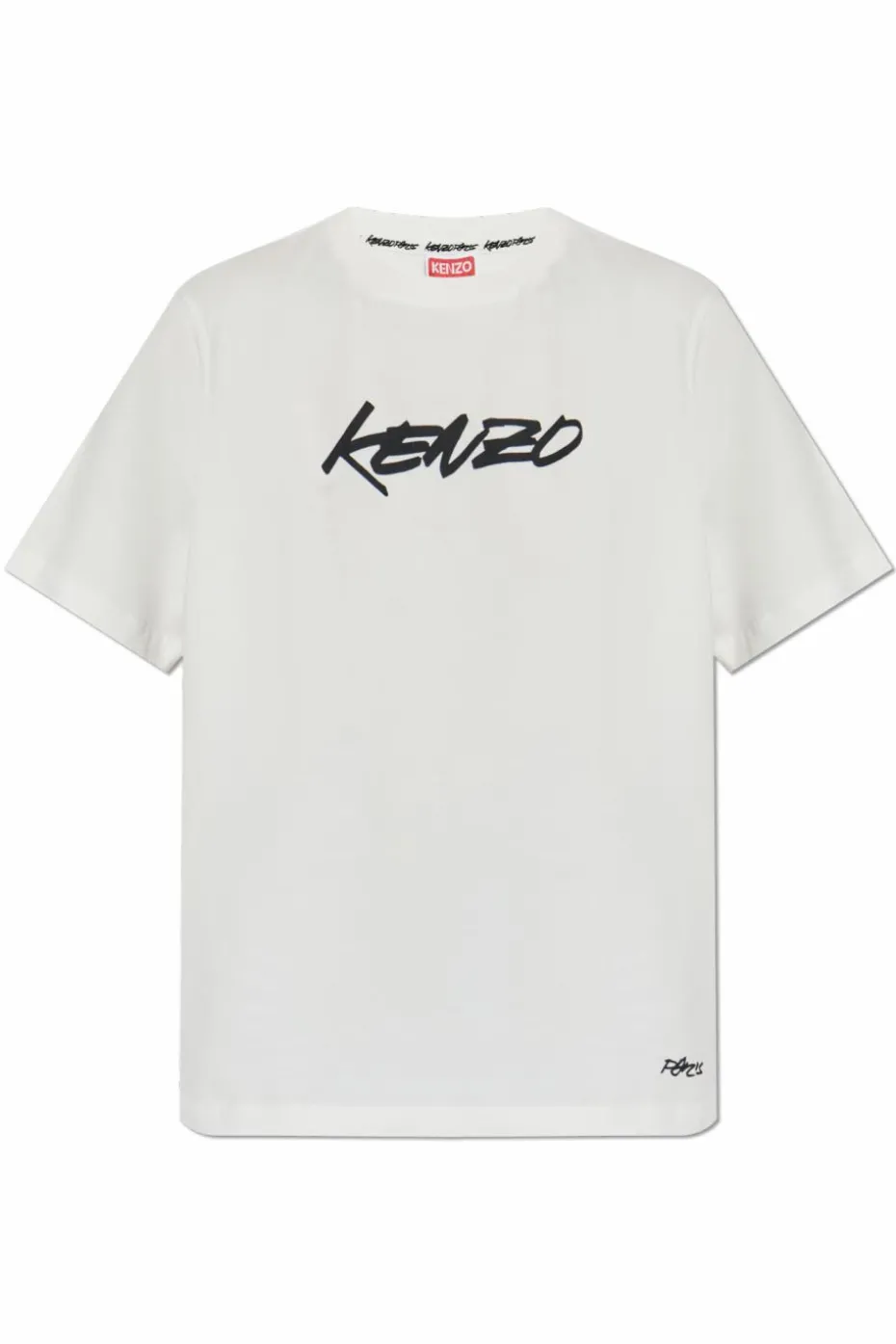 Kenzo BIAŁY T-shirt z nadrukowanym logo