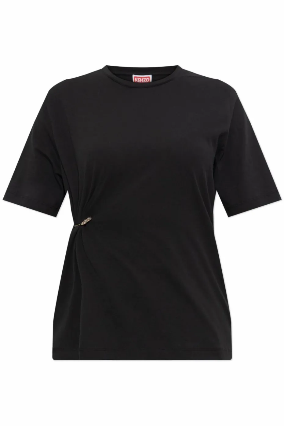 Kenzo CZARNY T-shirt z aplikacją