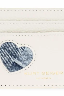 Kurt Geiger kremowy Skórzane etui na karty