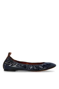 Lanvin GRANATOWY Lakierowane baleriny