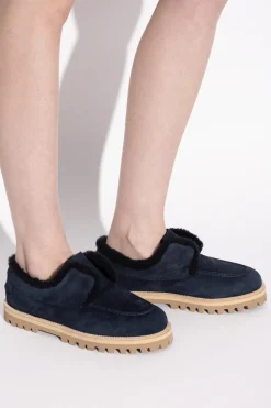 Le Silla GRANATOWY Zamszowe buty