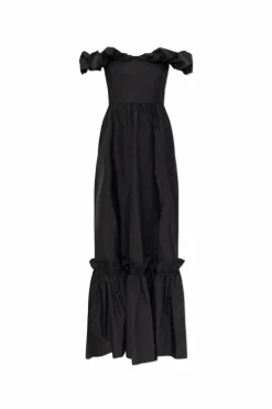 LoveShackFancy CZARNY Sukienka `Ferra`