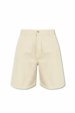 Maison Kitsuné kremowy Jeansowe szorty z wysokim stanem