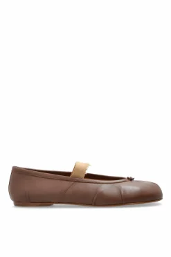 Maison Margiela BRĄZOWY Baleriny z wycięciem `Tabi`