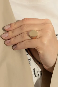 Maison Margiela ZŁOTY Pierścień z logo