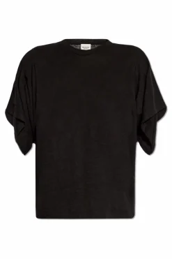 Marant Etoile CZARNY Lniany t-shirt ‘Kyanza’