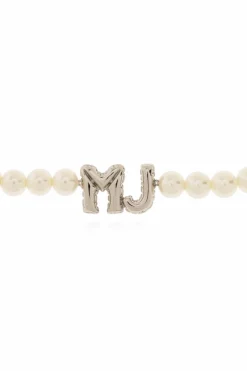 Marc Jacobs BIAŁY Naszyjnik z logo