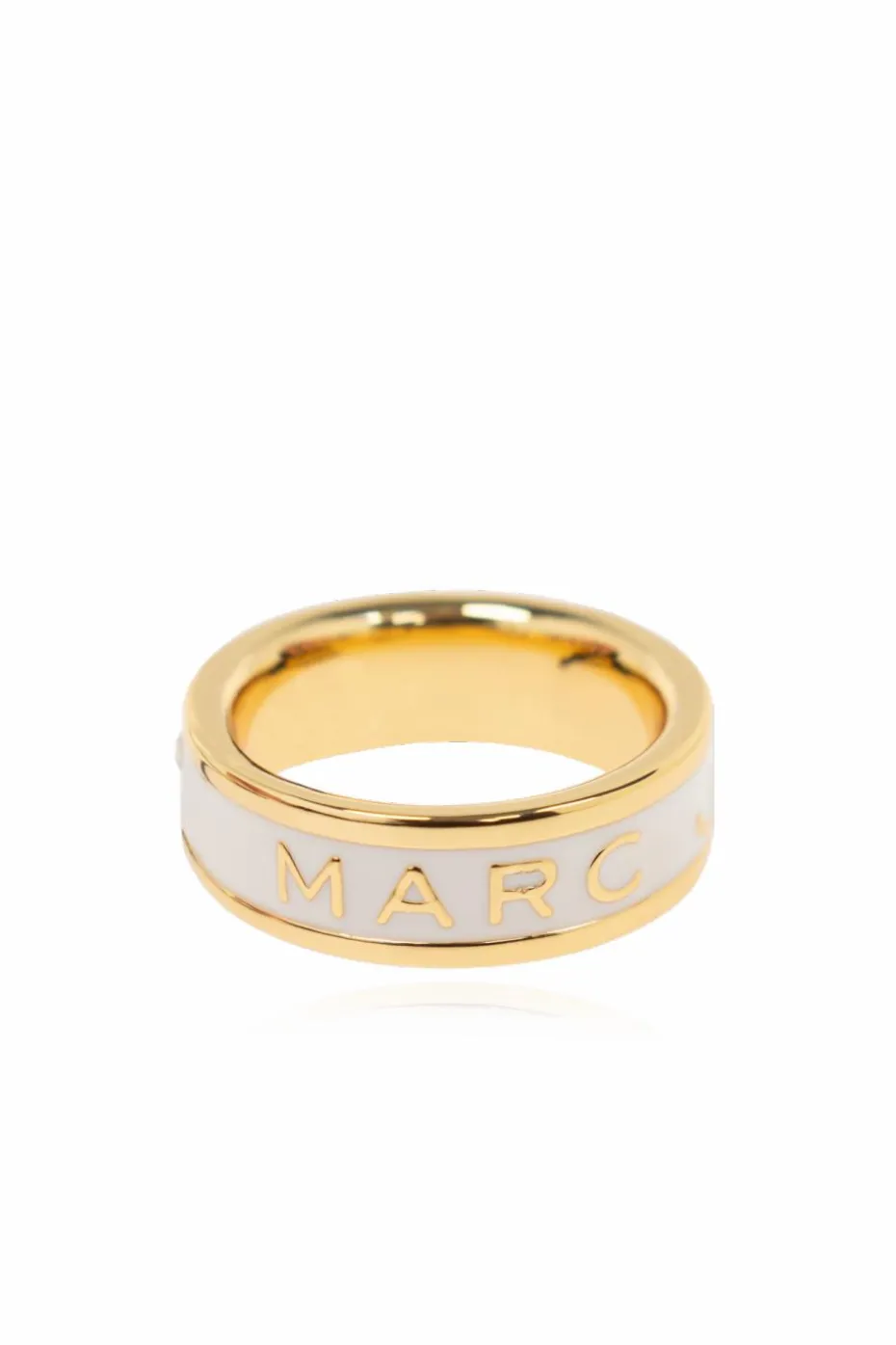 Marc Jacobs BIAŁY Pierścień z logo