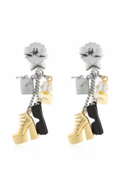 Marc Jacobs SREBRNY Kolczyki z zawieszkami