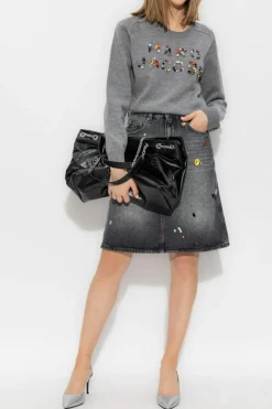 Marc Jacobs SZARY Spódnica jeansowa