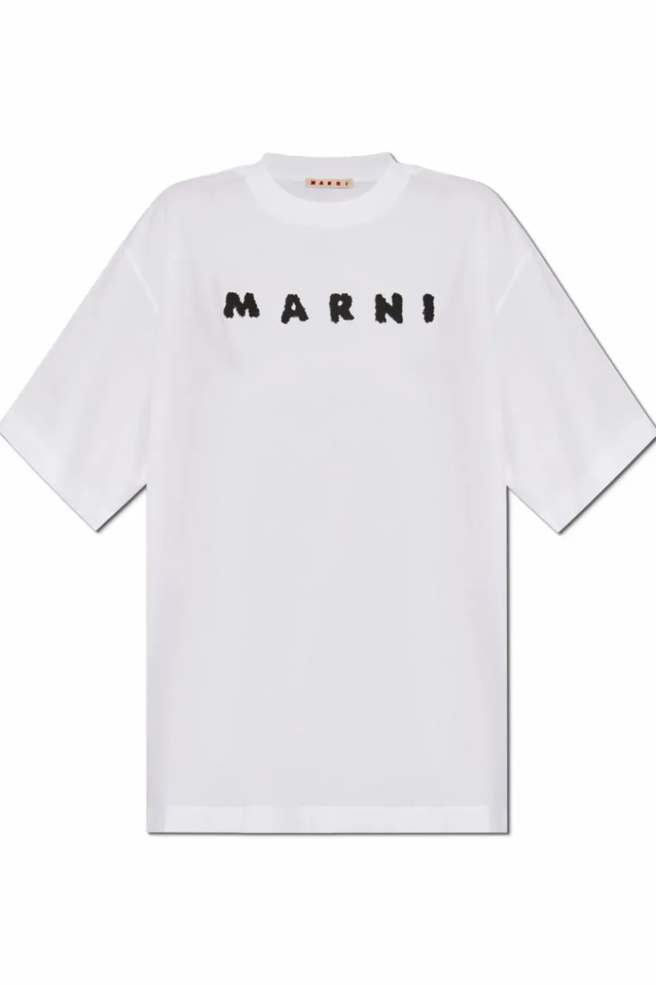 Marni BIAŁY T-shirt z nadrukowanym logo