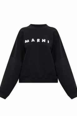 Marni CZARNY Bluza z logo
