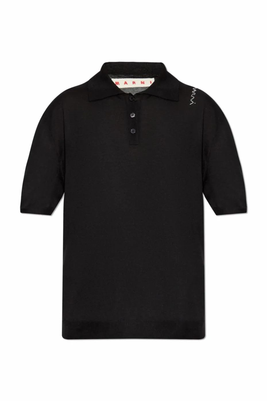 Marni CZARNY Wełniane polo