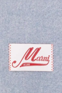 Marni jasnoniebieski Szal z naszywką z logo