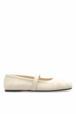 Marni kremowy Skórzane baleriny