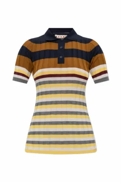 Marni MULTIKOLOR Wełniane polo