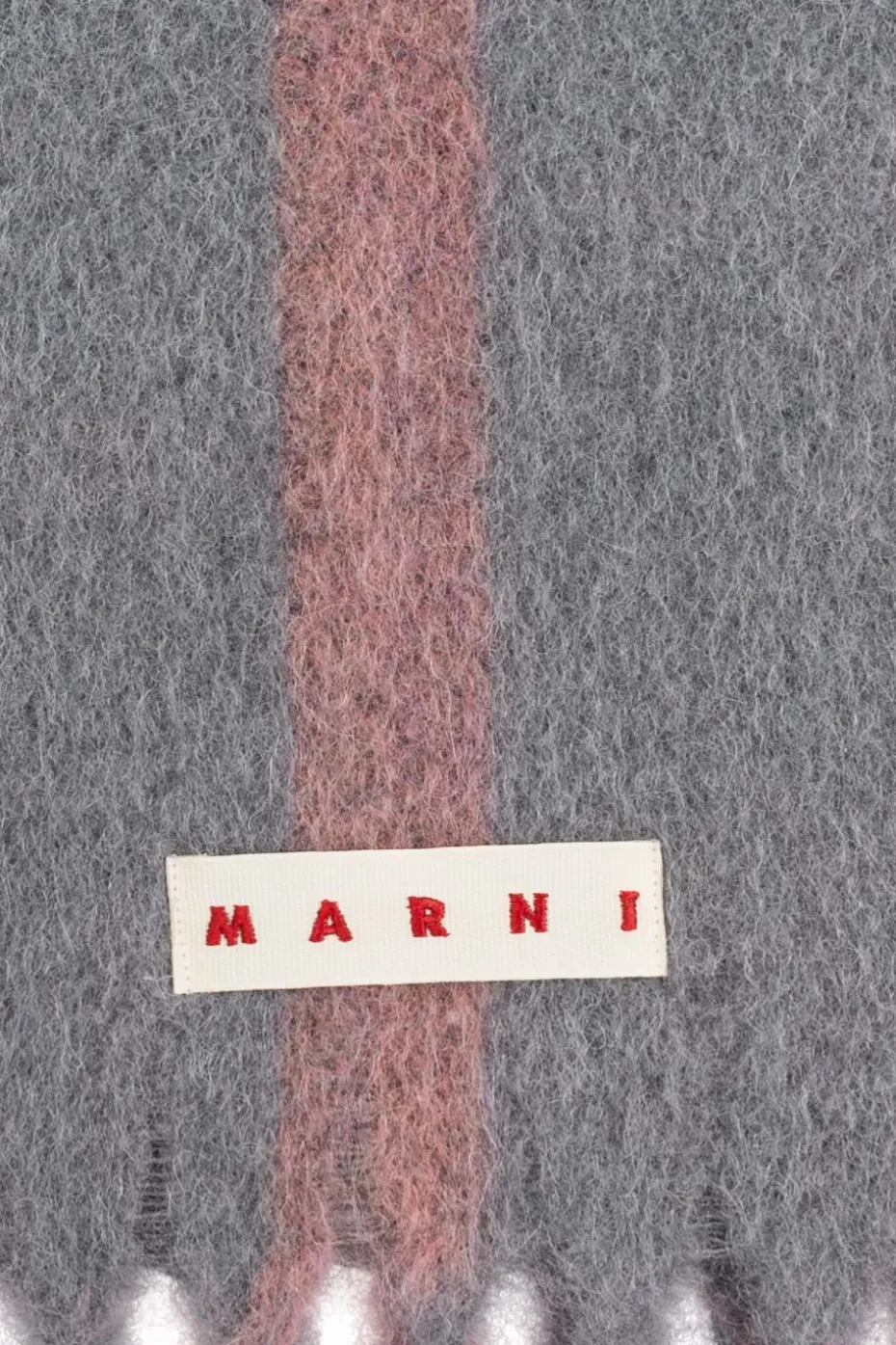 Marni SZARY Szal z logo