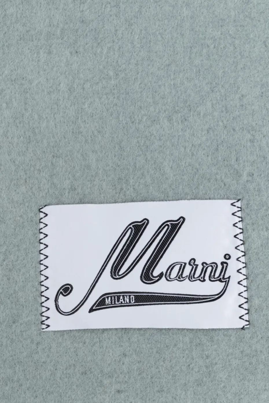Marni ZIELONY Szal z naszywką z logo