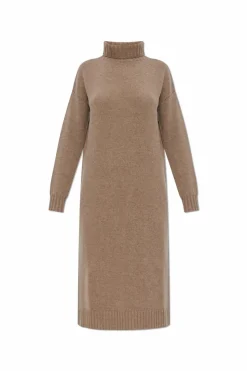 Max Mara beżowy Kaszmirowa sukienka `Summer`