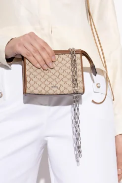 Max Mara beżowy Saszetka z monogramem