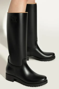 Max Mara CZARNY Kozaki z logo