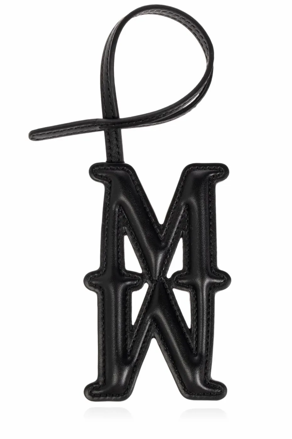Max Mara CZARNY Skórzana zawieszka `Mmcharm`