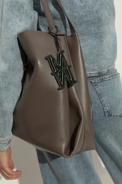 Max Mara CZARNY Skórzana zawieszka `Mmcharm`