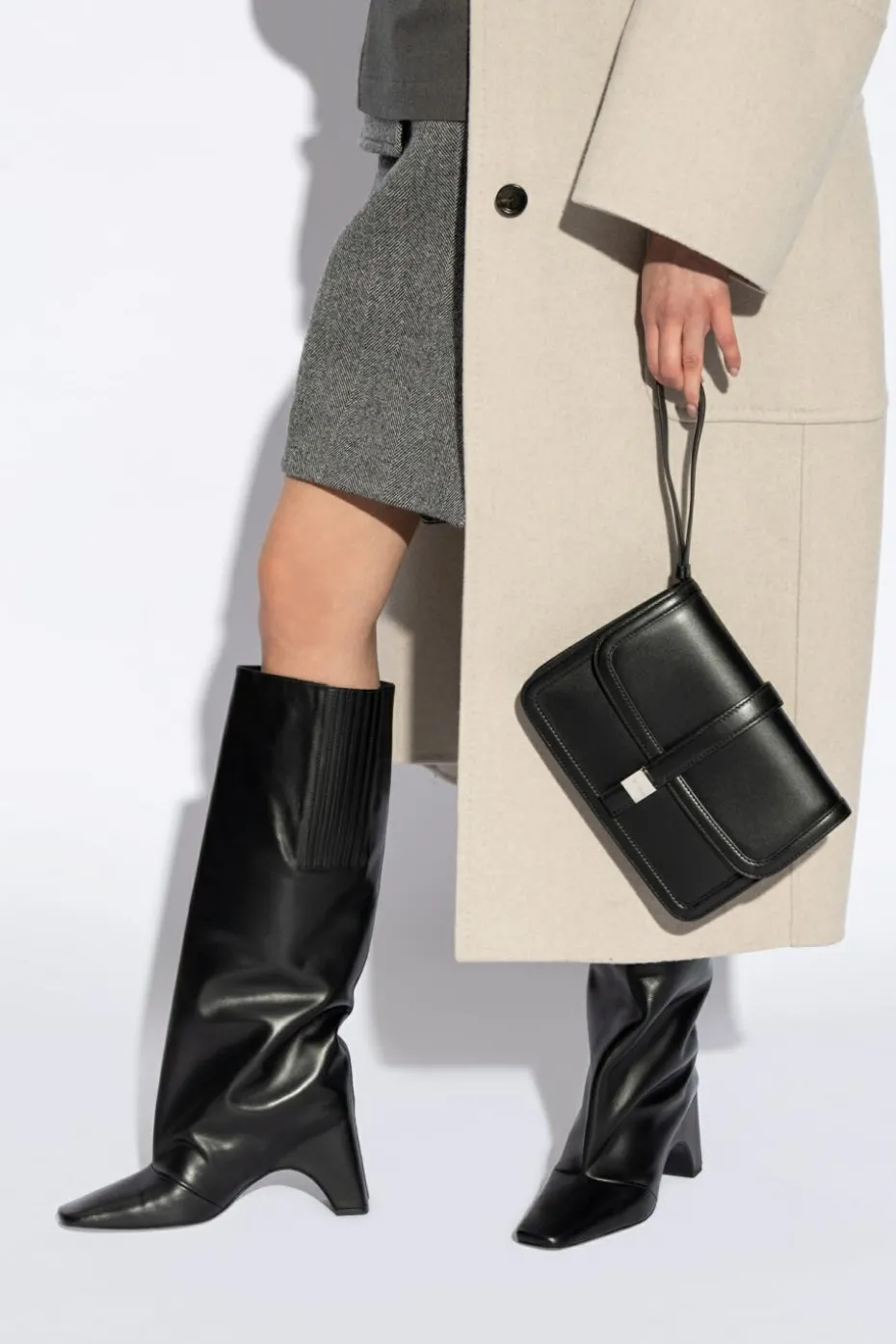 Max Mara CZARNY Torba do ręki `Bianca`