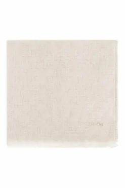Max Mara kremowy Szal z monogramem