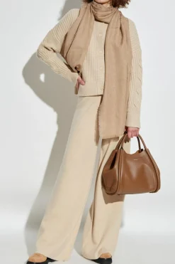 Max Mara kremowy Wełniane spodnie ‘Judy’