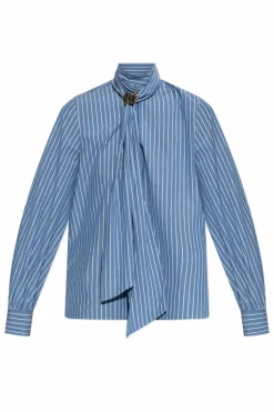 Max Mara NIEBIESKI Koszula z wiązaniem ‘Disco’