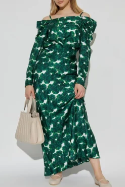 Max Mara ZIELONY Jedwabna spódnica `Recital`