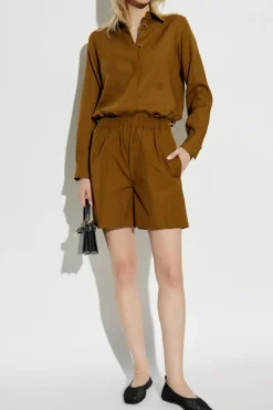 Max Mara ZIELONY Szorty z kieszeniami