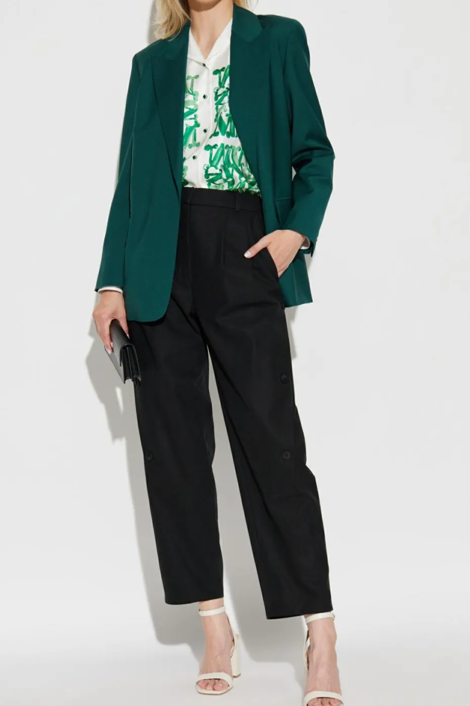 Max Mara ZIELONY Wełniana marynarka `Talento`
