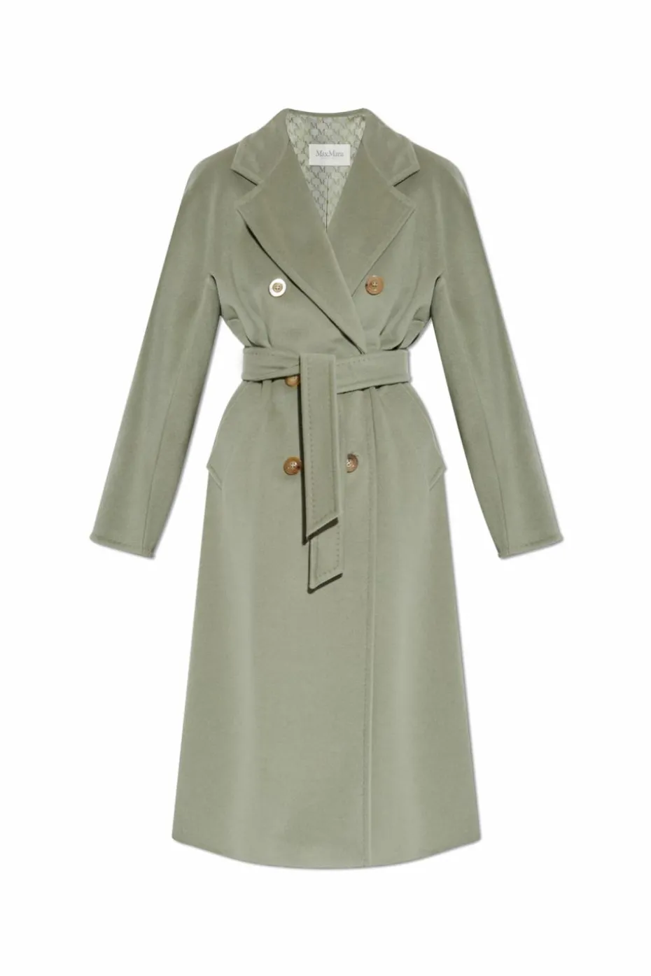 Max Mara ZIELONY Wełniany płaszcz `Madame`