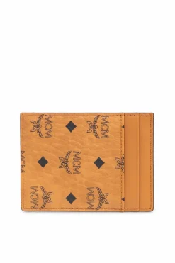 MCM BRĄZOWY Etui na karty z logo