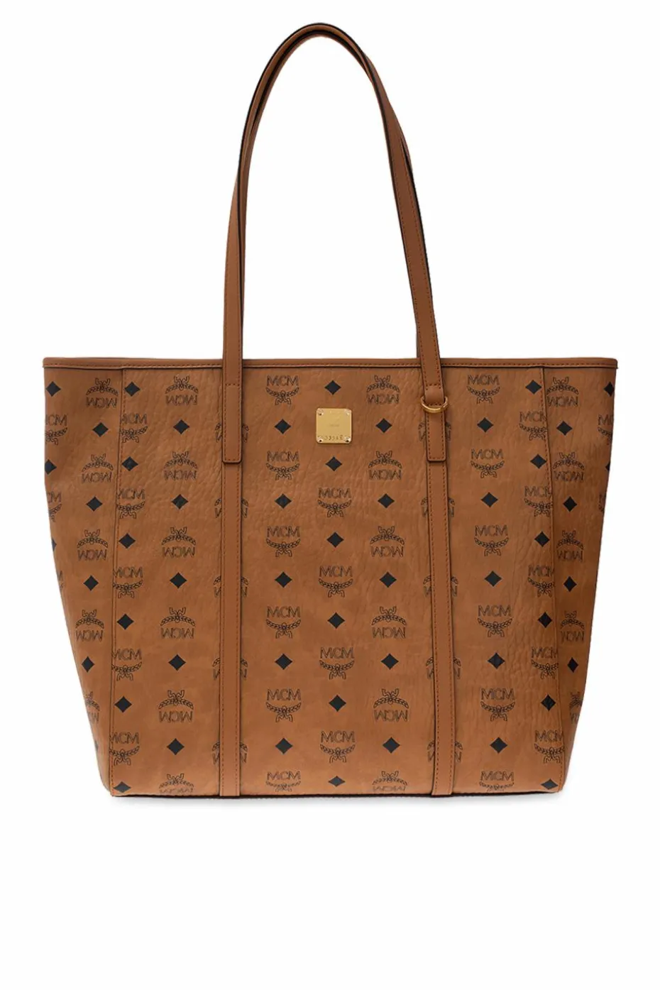 MCM BRĄZOWY Wzorzysta torba typu ‘shopper’