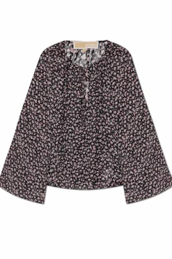Michael Michael Kors CZARNY Top z motywem kwiatowym