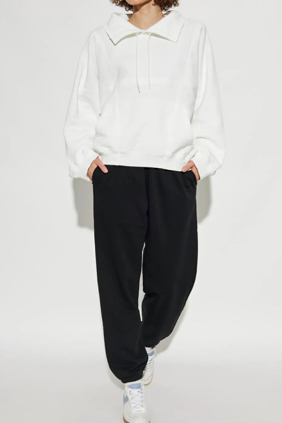 MM6 Maison Margiela BIAŁY Bluza ze stójką