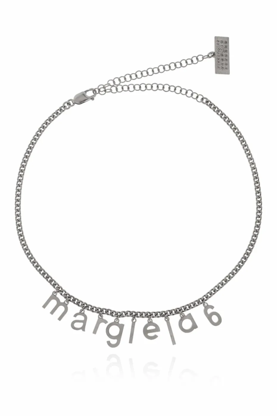 MM6 Maison Margiela SREBRNY Naszyjnik z logo