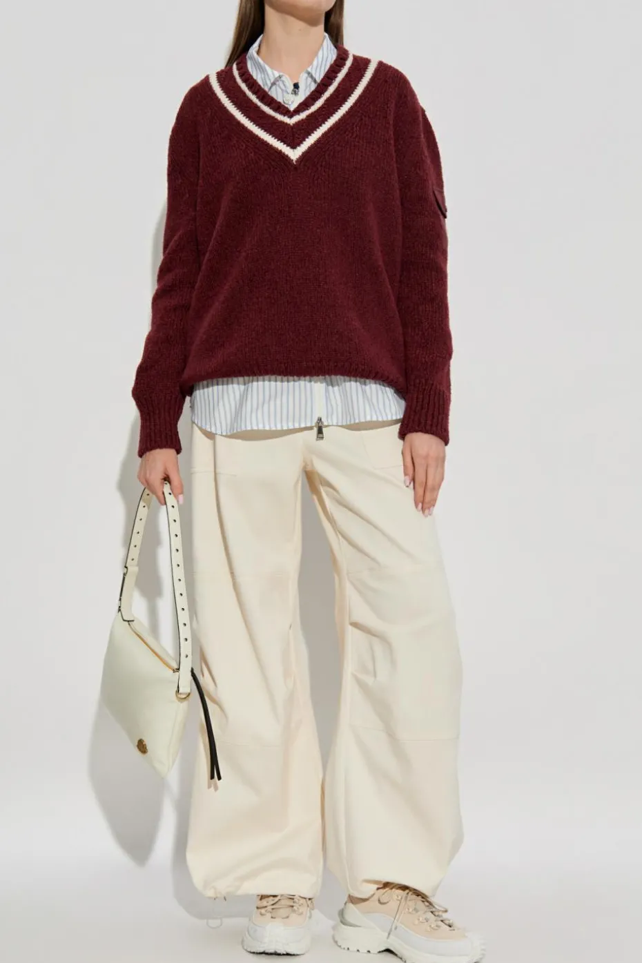 Moncler BORDO Wełniany sweter