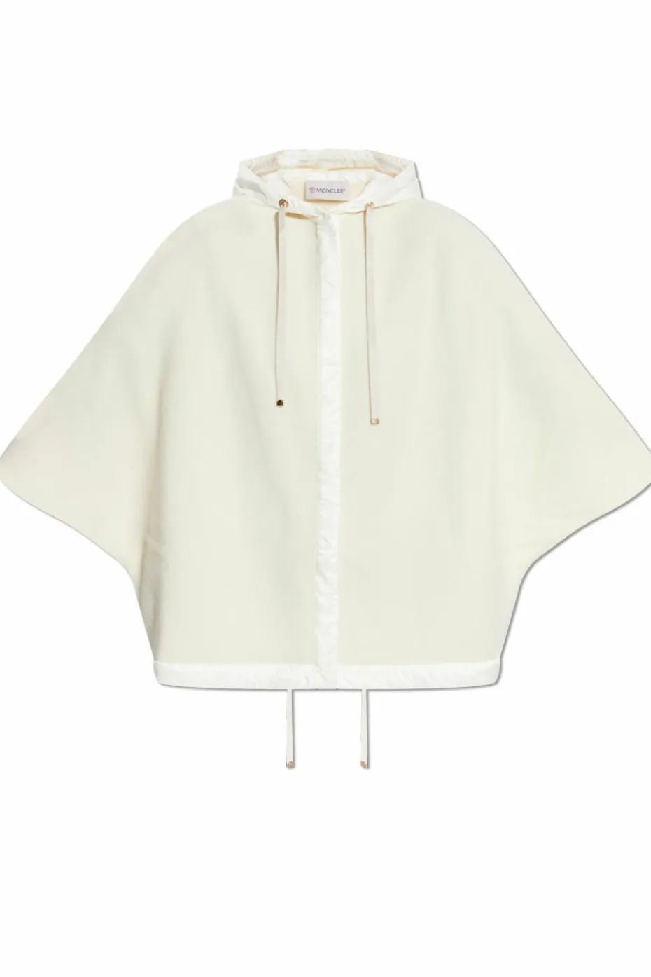 Moncler kremowy Wełniane ponczo