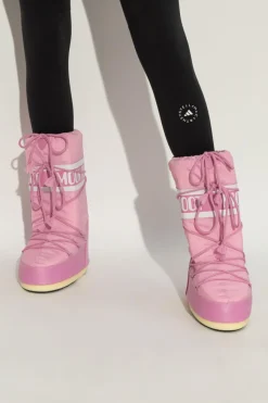 Moon Boot RÓŻOWY Śniegowce `Icon Nylon`