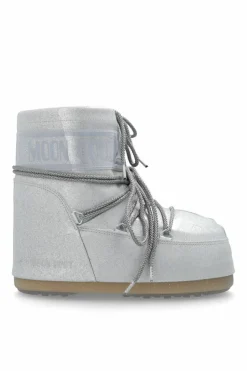 Moon Boot SREBRNY Śniegowce `Icon Glitter`