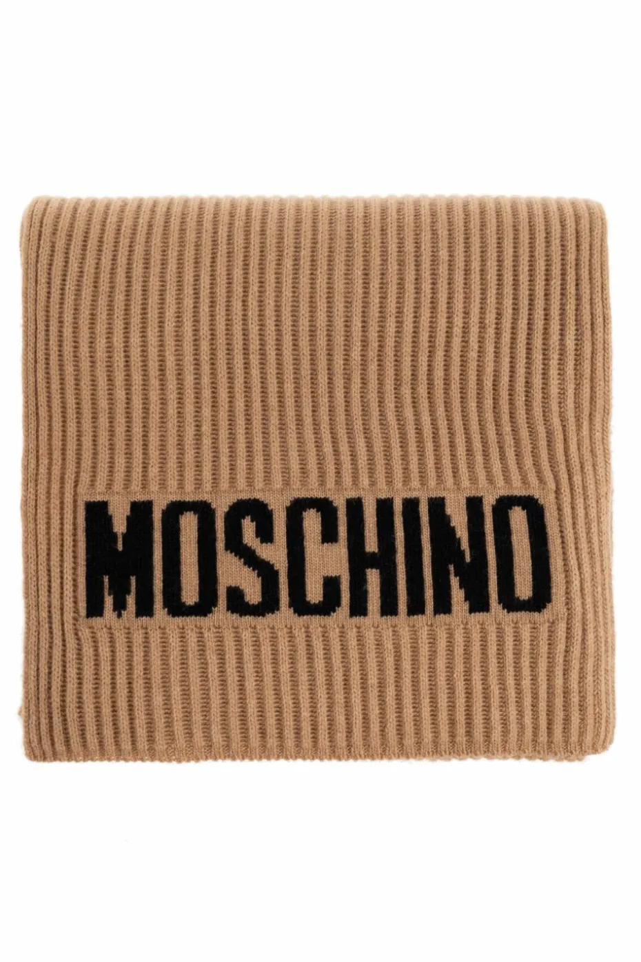 Moschino beżowy Szal z logo