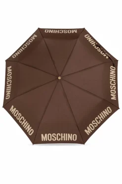 Moschino BRĄZOWY Składany parasol