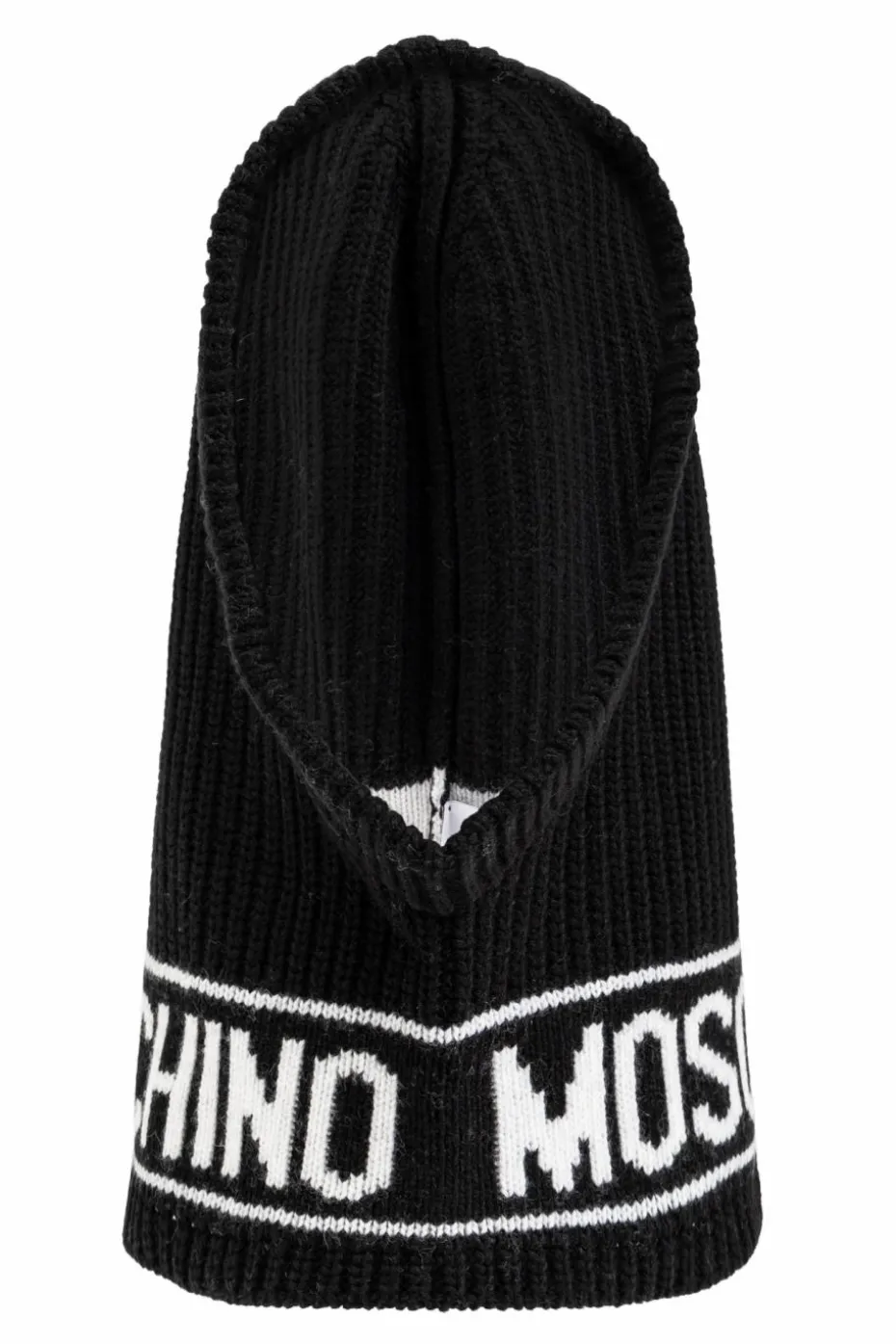 Moschino CZARNY Kaptur z logo